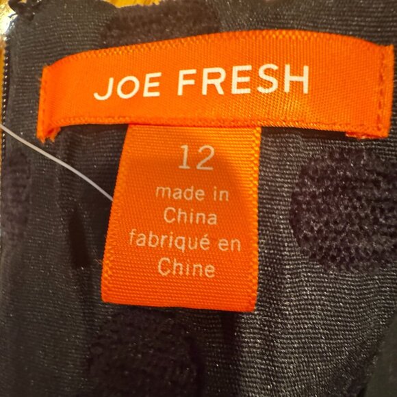 NWT Joe Fresh Women's Polk Dot Black Sleeveless Dress Size 12 - Picture 6 of 10